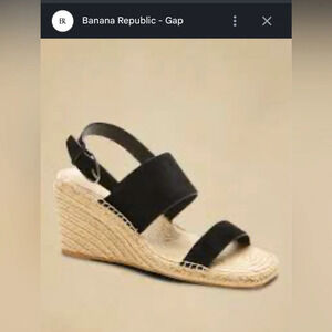 BANANA REPUBLIC Wedge Espadrille Sandal with straps, size 6.5